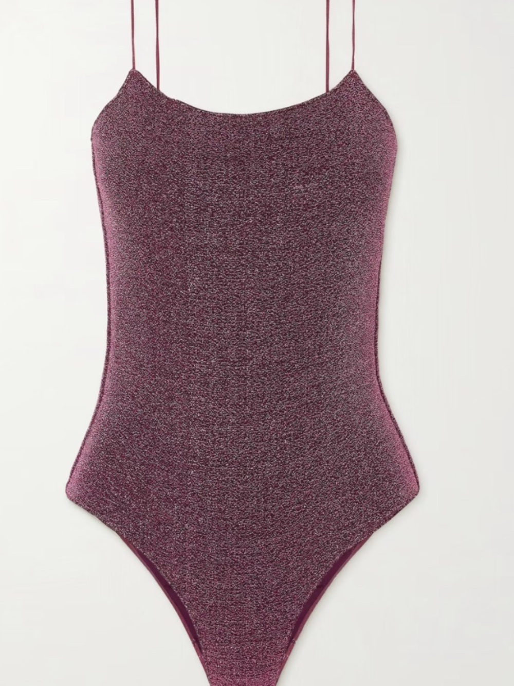 NWT Oseree Lumiere Glitter Purple One-Piece Maillot Swimsuit M - Picture 4 of 13